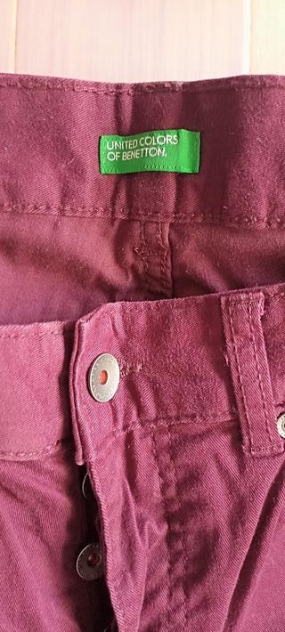 Pantaloni Benetton bordeaux