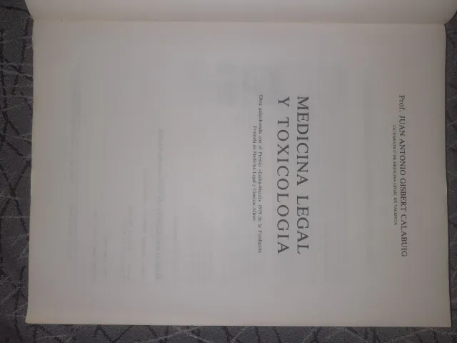 Libro Medicina legal y toxicologia J.A. Gisbert C.
