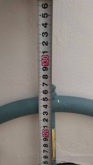 Cabezal cama vintage 90cm azul