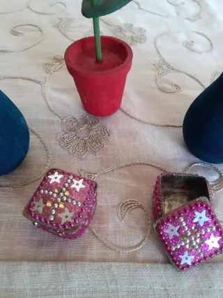 Set Decorativo Flores , Cajas y porta velas