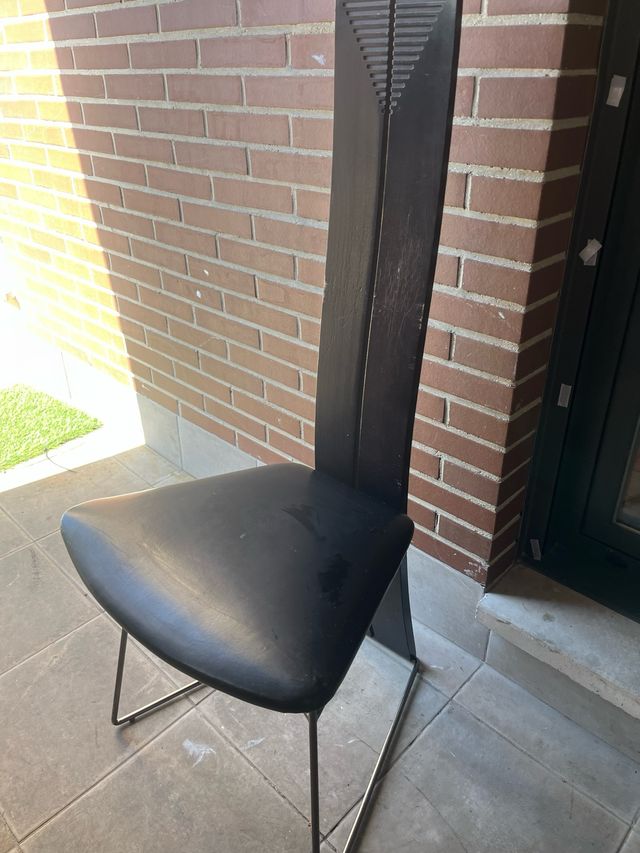 2 Sillas de comedor negra moderna