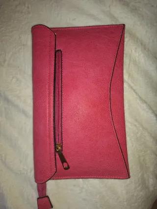 Fuchsia Pink Clutch / Shoulder Bag