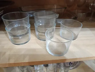 Vasos cortos de cristal