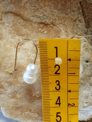 Pendientes Perlas Barrocas Agua Dulce Oro