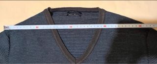 Jersey Massimo Dutti pico gris talla L