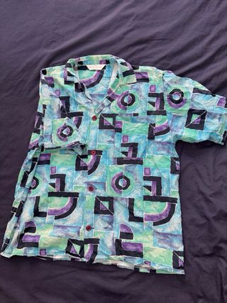 Camisa Vintage Estampada Talla L