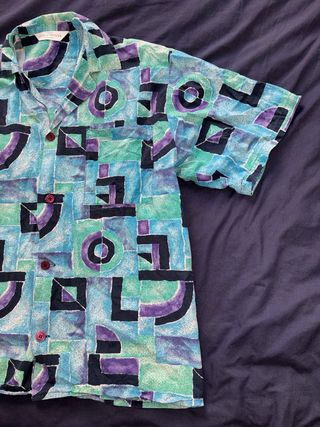 Camisa Vintage Estampada Talla L