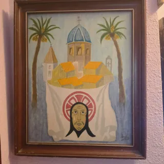 Lámina religiosa Jesús con corona espinas