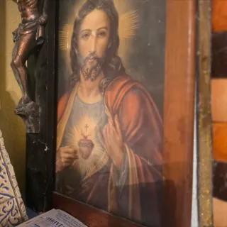 Lámina religiosa Jesús con corona espinas