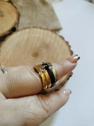 Conjunto 4 Anillos Acero