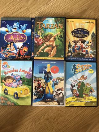 Lote 6 DVDs Infantiles Disney y Más