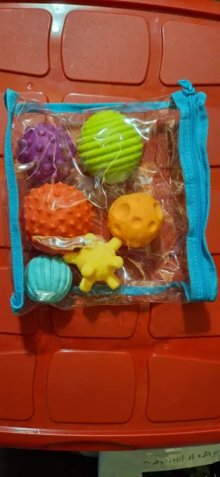 Bolsa de pelotas sensoriales para bebé
