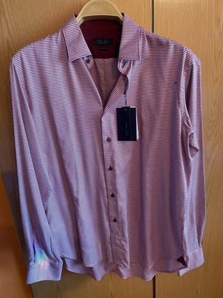 Camisa Zara Rayas Roja y Blanca Talla M