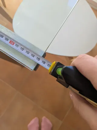 Mesa extensible cristal Ikea con sillas