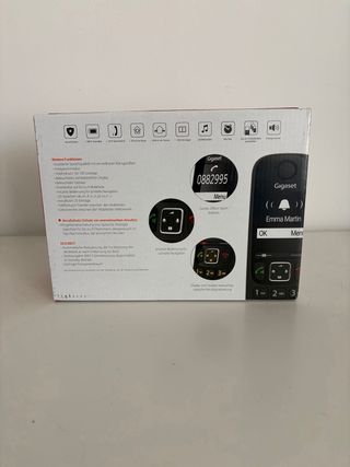 Gigaset AS690 DUO Teléfono Inalámbrico Negro