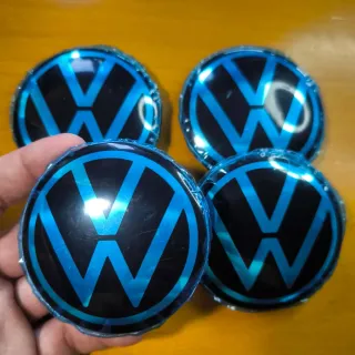 TAPABUJES VW 65mm · EMBLEMA LLANTAS VW NUEVO LOGO
