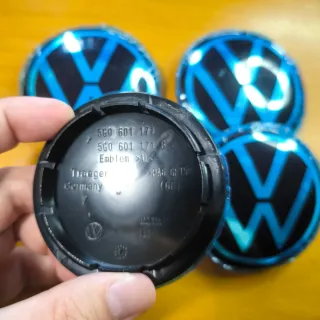 TAPABUJES VW 65mm · EMBLEMA LLANTAS VW NUEVO LOGO