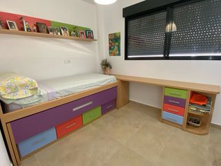 Cama nido con escritorio y cajones