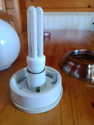 Lámpara de techo cristal y metal