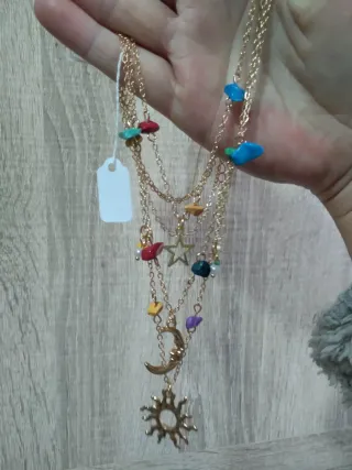 Collar 3 en 1 Sol, Luna y Estrella