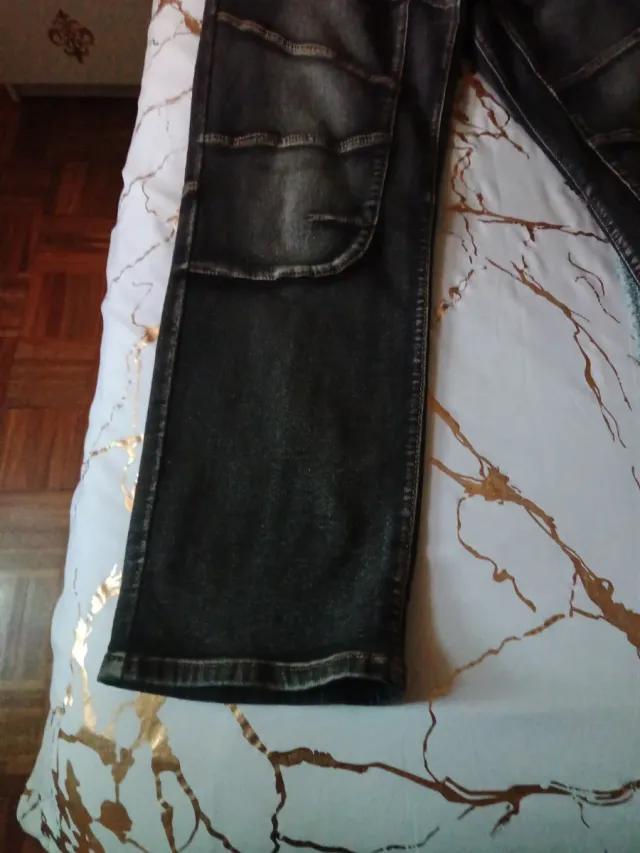Pantalón vaquero negro hombre XL elástico 70 algod