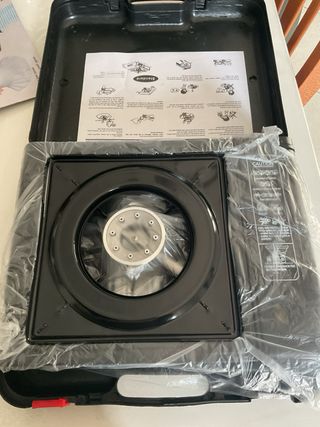 Fornello a gas portatile + 4 bombolette+ valigetta