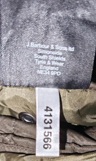 Chaqueta Barbour acolchada original hombre