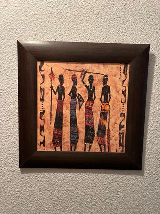 Conjunto de 2 cuadros africanos