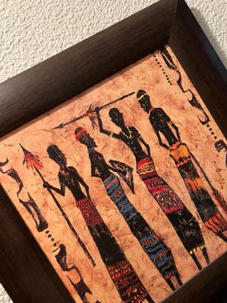 Conjunto de 2 cuadros africanos