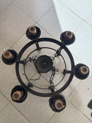 Lámpara de techo rústica hierro forjado
