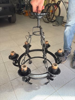 Lámpara de techo rústica hierro forjado