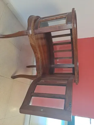 Mueble Bar Vintage Madera y Cristal