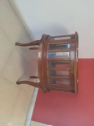 Mueble Bar Vintage Madera y Cristal