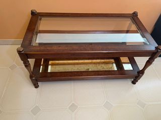 Mesa de centro madera y cristal