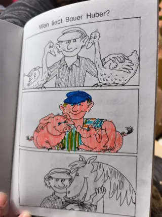 Zwei Ferkel stehen Kopf