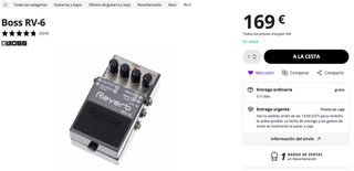 Pedal Boss RV-6 Reverb Guitarra