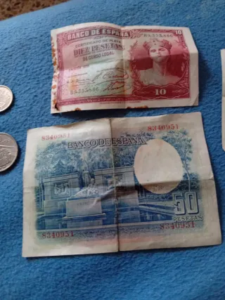 Billetes españoles antiguos