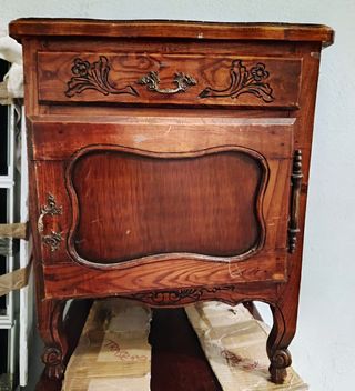 2 Mesitas noche madera antiguas