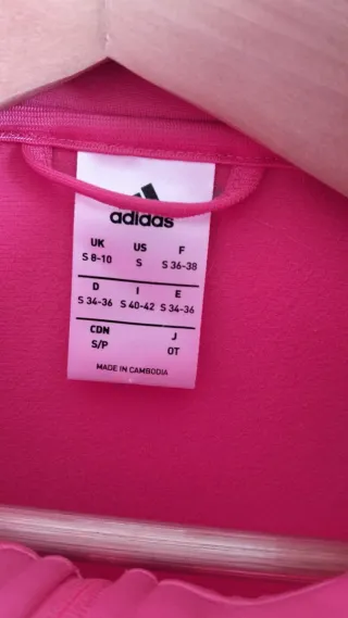 Chaqueta Adidas Rosa Vintage Cremallera