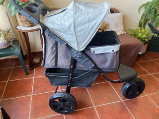 Carrito Paseo Perros Beige y Marrón