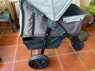 Carrito Paseo Perros Beige y Marrón