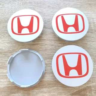 TAPABUJES HONDA 69mm GRIS MATE ROJO EMBLEMAS HONDA