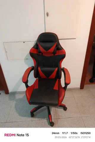 Silla Gaming Negra y Roja