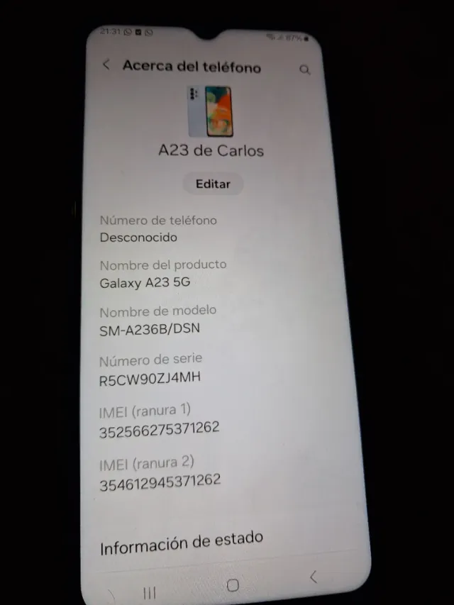 2 moviles Samsung Galaxy y Huawey 6S