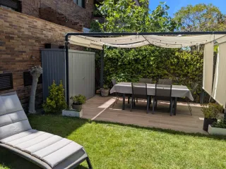 Pérgola de aluminio 3x4 con toldo de tela