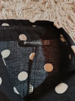 Vestido largo lunares negro y blanco Talla M