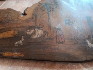 Cuadros Madera Olivo Pintados Para colgar pared