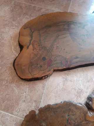 Cuadros Madera Olivo Pintados Para colgar pared