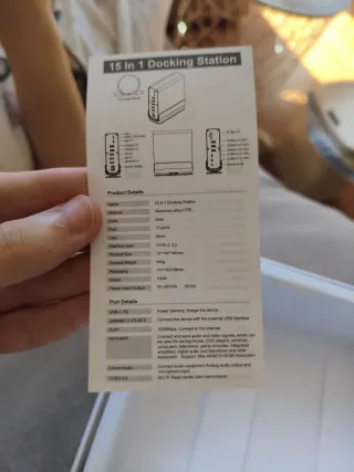 Stazione di docking HUB 15 in 1 USB-C Nuovo e mai usato