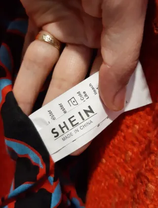 Chaqueta y falda tweed naranja